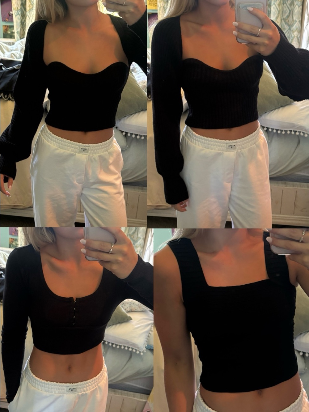 BUNDLE!!! black crop top/ tank top/ sweater